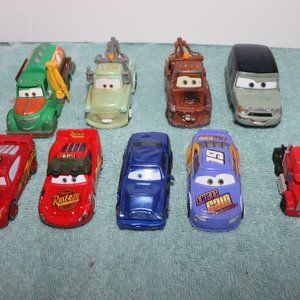 Lot of9 Cars Mattel Disney/Pixar-#19, Miles, Mac Truck, Chug, Tow,#95+